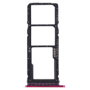 SIM Card Tray + SIM Card Tray + Micro SD Card Tray for Huawei Enjoy 10 / Honor Play 3 (Purplish Red)