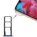 SIM Card Tray + SIM Card Tray + Micro SD Card Tray for Huawei Honor Play 3e (Blue)