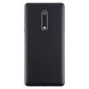 Battery Back Cover with Power & Volume Button Flex Cable & Camera Lens Cover for Nokia 5 TA-1024 TA-1027 TA-1044 TA-1053(Black)