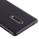 Battery Back Cover with Power & Volume Button Flex Cable & Camera Lens Cover for Nokia 5 TA-1024 TA-1027 TA-1044 TA-1053(Black)