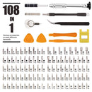 108 in 1 S2 Tool Steel Precision Screwdriver Nutdriver Bit Repair Tools Kit