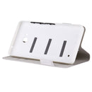 Horizontal Flip Leather Case with Card Slot + Back Cover For Microsoft Lumia 640(White)