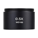 Stereo Microscopes Auxiliary Objective Lens Barlow Lens Magnifier 0.5X WD165