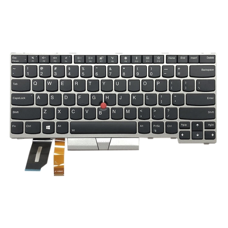 US Backlight keyboard for Lenovo ThinkPad E480 L480 L380 Yoga T480s(Silver)