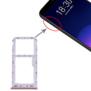 SIM Card Tray + SIM / Micro SD Card Tray for Meizu M6T(Pink)