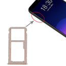 SIM Card Tray + SIM / Micro SD Card Tray for Meizu M6T(Gold)