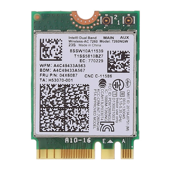 Dual Band AC1200 Wireless NGFF M.2 Wifi Card 7260NGW 7260AC Network Card for Lenovo T440 X240 B40 B50 Y40 Y70 Y50 7260AC