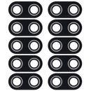 10 PCS Back Camera Lens Cover for Asus ZenFone Max Plus(M1) X018DC Pegasus 4s ZB570TL 5.7 inch (Black)