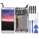 LCD Screen and Digitizer Full Assembly with Frame for Lenovo Vibe K5 A6020A40 (White)