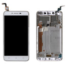 LCD Screen and Digitizer Full Assembly with Frame for Lenovo Vibe K5 A6020A40 (White)