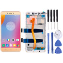 LCD Screen and Digitizer Full Assembly with Frame for 5.5 inch Lenovo K6 Note K53a48(Gold)