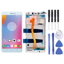 LCD Screen and Digitizer Full Assembly with Frame for 5.5 inch Lenovo K6 Note K53a48(White)