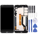 LCD Screen and Digitizer Full Assembly with Frame & Top + Lower Bottom Glass Lens Cover for HTC Desire 530 (Grey)