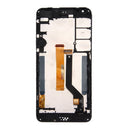 LCD Screen and Digitizer Full Assembly with Frame & Top + Lower Bottom Glass Lens Cover for HTC Desire 530 (Grey)
