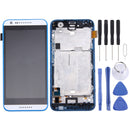 Original LCD Screen and Digitizer Full Assembly with Frame for HTC Desire 620 (White + Blue)