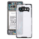 Transparent Battery Back Cover with Camera Lens Cover for Samsung Galaxy S10+ SM-G9750 G975F(Transparent)