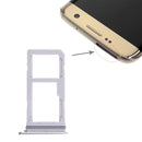2 SIM Card Tray / Micro SD Card Tray for Galaxy S7 Edge(White)