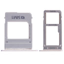 2 SIM Card Tray + Micro SD Card Tray for Galaxy A520 / A720(Gold)