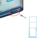SIM Card Tray + SIM Card Tray + Micro SD Card Tray for Samsung Galaxy A71(Blue)