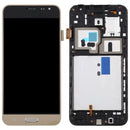 TFT Material LCD Screen and Digitizer Full Assembly with Frame for Galaxy J3 (2016) / J320F(Gold)
