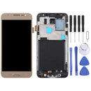 TFT Material LCD Screen and Digitizer Full Assembly with Frame for Galaxy J5 (2015) / J500F(Gold)