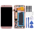 OLED Material LCD Screen and Digitizer Full Assembly With Frame for Samsung Galaxy S7 Edge / SM-G935F(Pink)