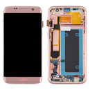 OLED Material LCD Screen and Digitizer Full Assembly With Frame for Samsung Galaxy S7 Edge / SM-G935F(Pink)