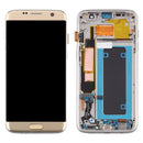 OLED Material LCD Screen and Digitizer Full Assembly With Frame for Samsung Galaxy S7 Edge / SM-G935F(Gold)