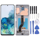 Original LCD Screen and Digitizer Full Assembly with Frame for Samsung Galaxy S20+ 5G SM-G986B/G985(Grey)