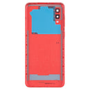For Samsung Galaxy A02 Battery Back Cover with Camera Lens Cover (Red)