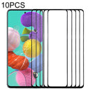 10 PCS Front Screen Outer Glass Lens for Samsung Galaxy A51 (Black)