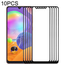 10 PCS Front Screen Outer Glass Lens for Samsung Galaxy A31 (Black)
