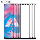 10 PCS Front Screen Outer Glass Lens for Samsung Galaxy A40s (Black)