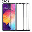 10 PCS Front Screen Outer Glass Lens for Samsung Galaxy A50 / A30 / M30 / A4S (Black)