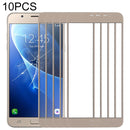 10 PCS Front Screen Outer Glass Lens for Samsung Galaxy J7 (2016), J710F, J710FN, J710M/MN, J7108(Gold)