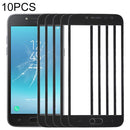 10 PCS Front Screen Outer Glass Lens for Samsung Galaxy J2 Pro (2018), J250F/DS(Black)