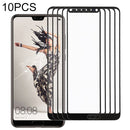 10 PCS Front Screen Outer Glass Lens for Huawei P20 Pro (Black)
