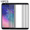 10 PCS Front Screen Outer Glass Lens for Samsung Galaxy A6 (2018) (Black)