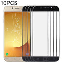 10 PCS Front Screen Outer Glass Lens for Samsung Galaxy J7 (2017) / J730(Black)