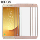 10 PCS Front Screen Outer Glass Lens for Samsung Galaxy J7 (2017) / J730(Gold)