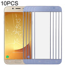 10 PCS Front Screen Outer Glass Lens for Samsung Galaxy J7 (2017) / J730(Blue)