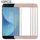 10 PCS Front Screen Outer Glass Lens for Samsung Galaxy J5 (2017) / J530(Gold)
