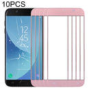 10 PCS Front Screen Outer Glass Lens for Samsung Galaxy J5 (2017) / J530(Rose Gold)