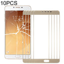 10 PCS Front Screen Outer Glass Lens for Samsung Galaxy C9 Pro / C900(Gold)