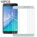 10 PCS Front Screen Outer Glass Lens for Samsung Galaxy C7 Pro / C701(White)