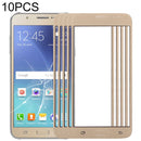 10 PCS Front Screen Outer Glass Lens for Samsung Galaxy J7 / J700(Gold)