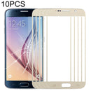 10 PCS Front Screen Outer Glass Lens for Samsung Galaxy S6 / G920F (Gold)