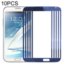 10 PCS Front Screen Outer Glass Lens for Samsung Galaxy Note II / N7100(Blue)