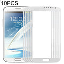 10 PCS Front Screen Outer Glass Lens for Samsung Galaxy Note II / N7100(White)
