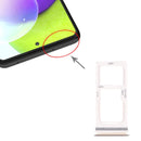 SIM Card Tray + SIM Card Tray / Micro SD Card Tray for Samsung Galaxy A52 SM-A525 (Silver)